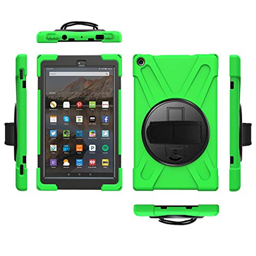 Amazon Kindle Fire HD 10 2019/2018/2017 P[X ϏՌ 360x]X^h \ȃnhXgbv ֗ ԍ X  ӏ/^CsO/lbgT[tB  ho 1[geXg ی (O[