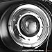 AKKON - For VW Rabbit GTI Jetta R32 Black Bezel Halo DRL LED Strip Halogen Type Projector Headlights