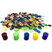 Yuanhe 500 Pieces 3/4 Inch Transparent Counting Chips for Bingo Game, Party, Classroom, Game Night - Mixed Color