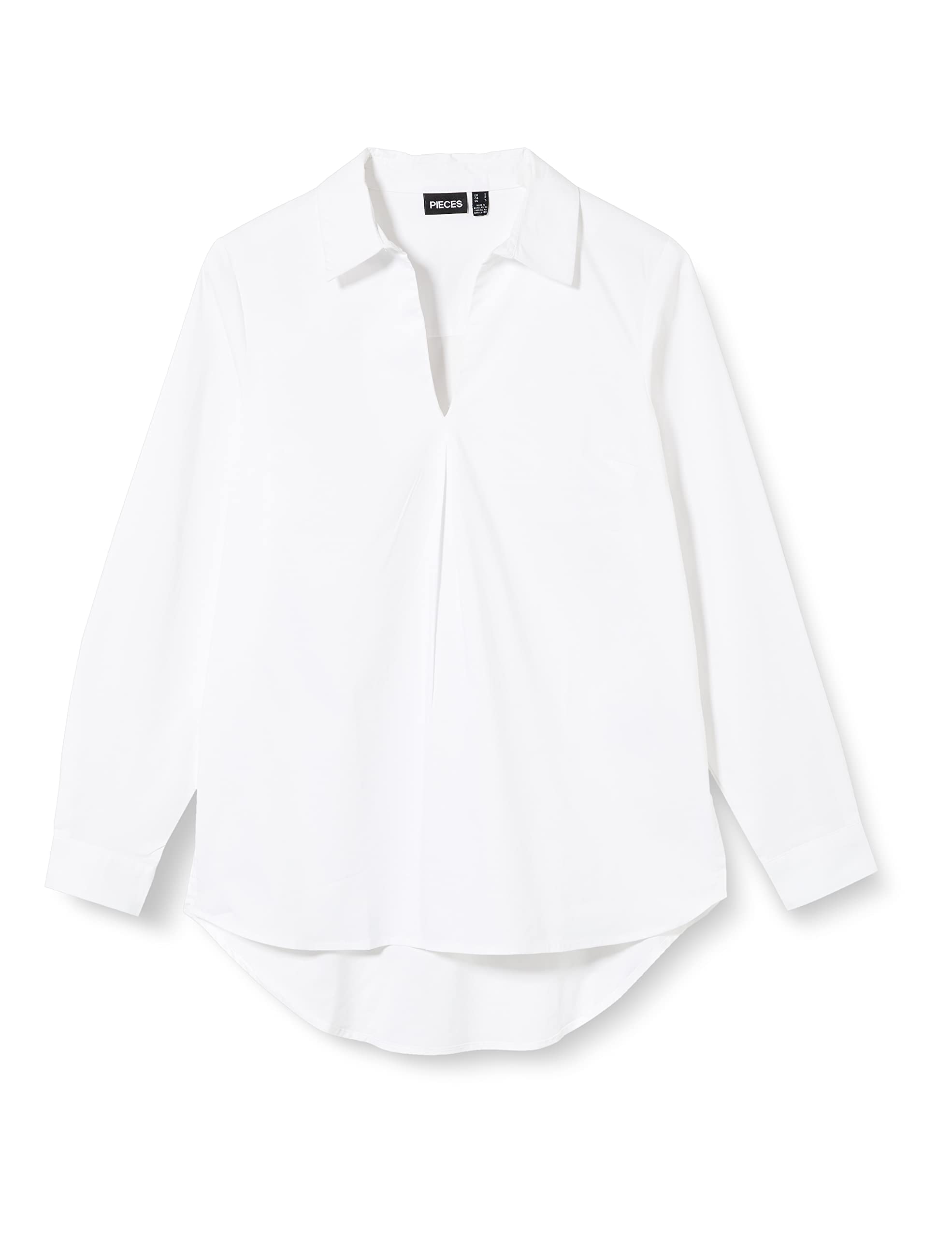 PIECES Pcbeatrice LS Top BC - Camicia Donna In Tessuto Morbido, Vestibilità Regolare, Look Elegante - 5