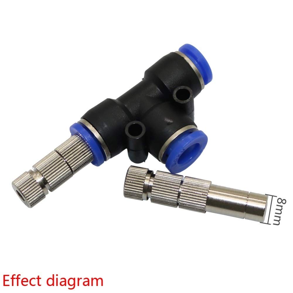 Adaptador de Conector de Manguera, 50 Piezas, 8 Mm, Antigoteo con Filtro, Bloqueo Deslizante, Conexión Rápida,Re de Baja Presión, 0,2-0,6 Mm, Boquillas Antiniebla, Aspersores de Riego Gareden/0,3 Mm