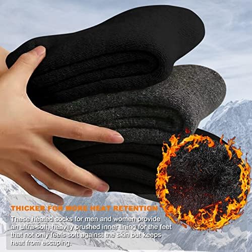NovForth 2/4 Pairs Thick Thermal Socks Insulated Heated Heavy Warm Socks For Winter Cold Weather