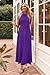 STYLEWORD Women's Summer Halter Neck Long Semi Formal Dress Sexy Sleeveless Cocktail Evening Party Wedding Guest Maxi Dresses 2026(Purple,L)