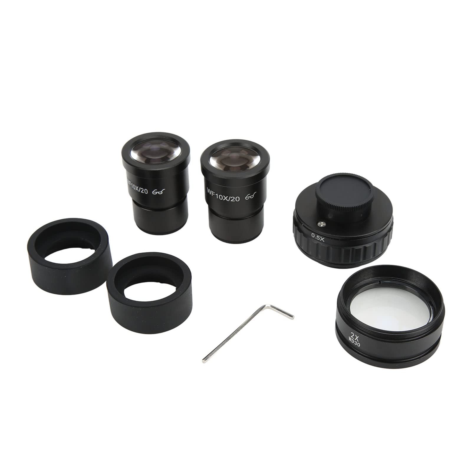 Cabezal de Microscopio Trinocular con Zoom, Cabezal de Microscopio Estéreo de Vidrio Metálico de 3,5X a 90X con Oculares WF10X de 30 Mm, Inclinación de 45 Grados y Rotación de 360 ​​Grados