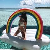 ♥ Fácil de llevar: el arco iris inflable es fácil de inflar y desinflar, doblado como el tamaño de una chaqueta plegable, fácil de llevar, disfrutar de un momento feliz. Deja que lo lleves a cualquier parte, en cualquier momento.