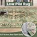 Green Rugs for Bedroom Area Rugs 5x7 Washable Rugs Boho Vintage Oriental Large Foldable Faux Wool Carpet for Living Room Nursery Room Dorm Kids Playroom Home Office