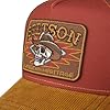 Stetson Cowboy Trucker Cap Snapback Mesh Cotton Skull Patch Men Summer Winter Red #4