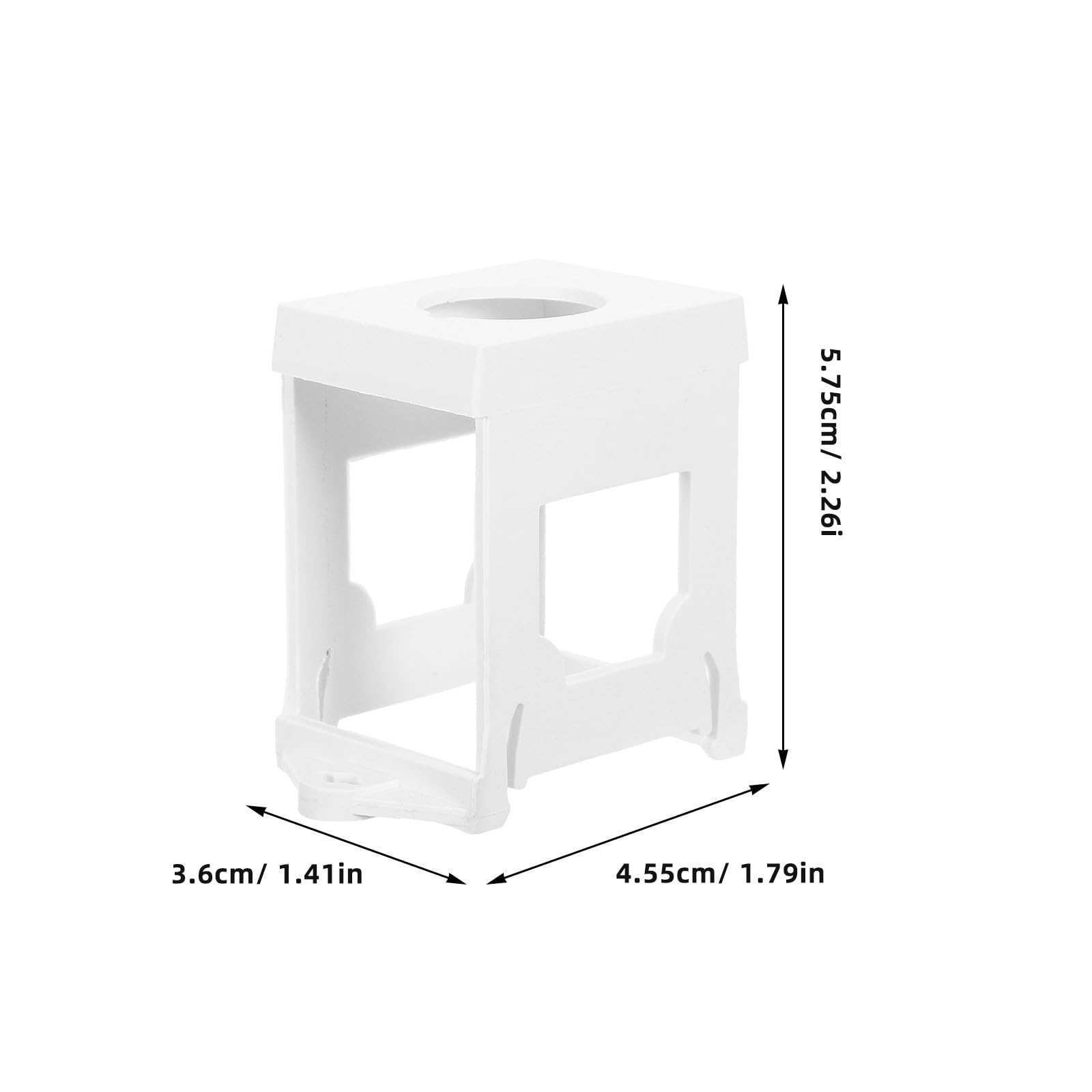 Soporte de Montaje en Riel Plástico Blanco Instalación de 22 Mm, 4 Piezas para Interruptores de Botón Pulsador para Uso Doméstico E Industrial