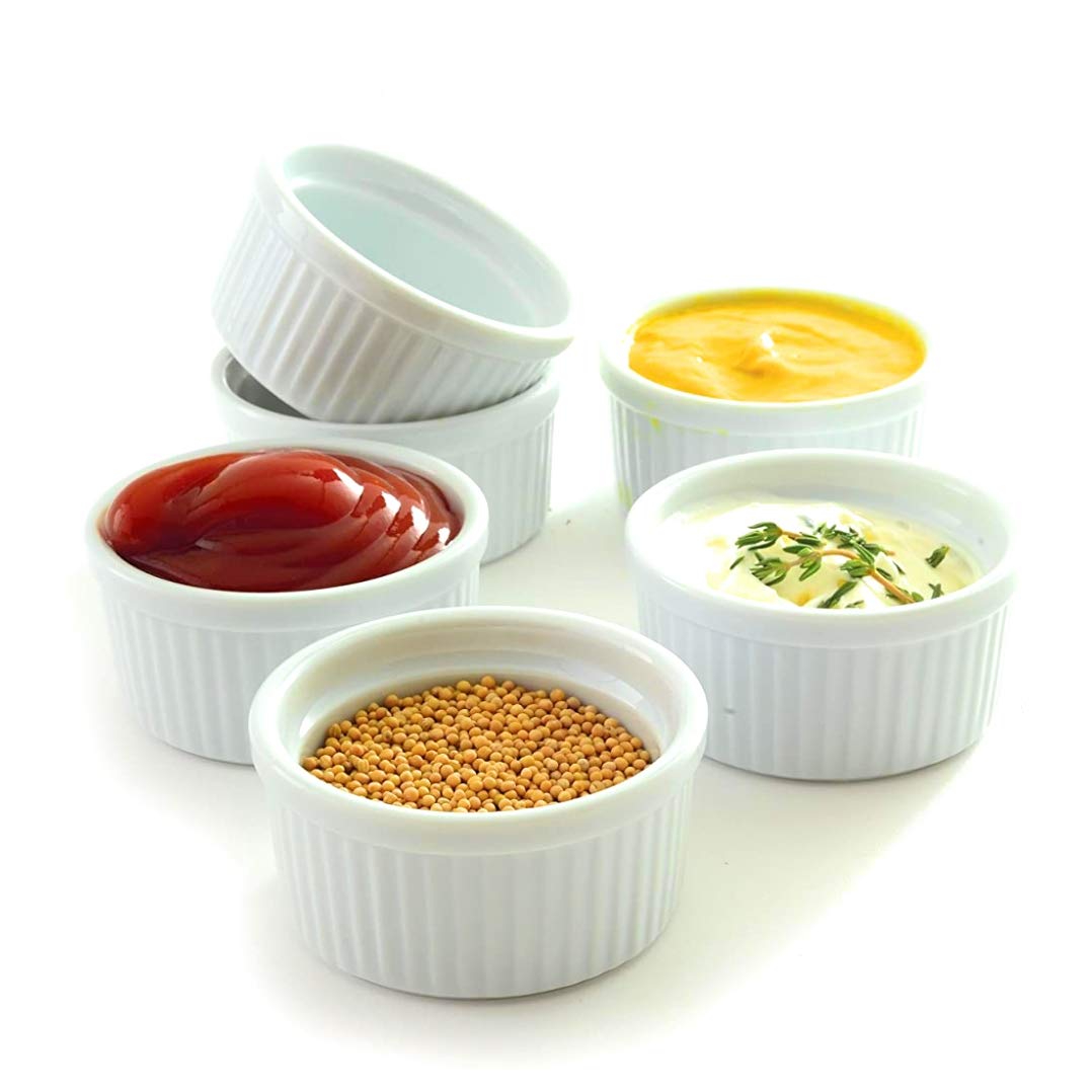 Mirakii White Bone China 100 ml Ramekin Bowl   Set of 4, for Serving Cupcake, Souffle, Pudding and Dessert - Image 3 thumbnail