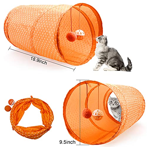 Nuogao 27Pcs Cat Toys Kitten Toys Assorted,Cat Tunnel Catnip Fish Feather Teaser Wand Fish Fluffy Mouse Mice Balls Tumbler Mouse Color Funny Cat Stick And Bells Toys For Cat Puppy Kitty. #TOP2