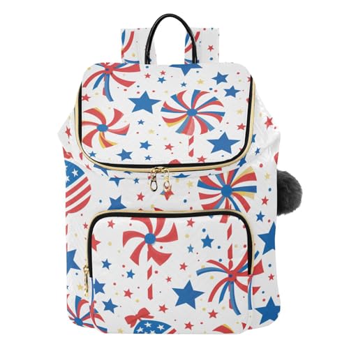 KLL Toy Windmill 4th Of July Independence Backpack for Women Stylish Multipurpose Ladies Travel Backpack for Yoga Sports Travel