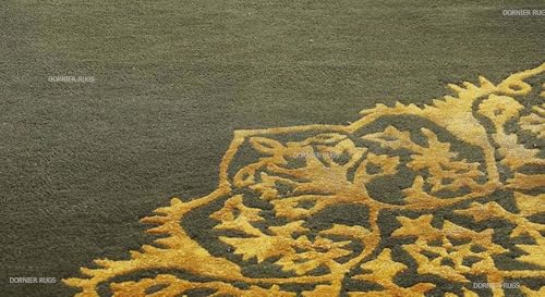Image of Carpets and Rugs Handwoven Woolen Thick Floral and Contemporary Designs for Area Rugs, Carpets for Living Room, Bedroom, Hall Size 9x12 feet
