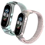Keecuty Cinturino in Nylon per Xiaomi Mi Band 6/5/4/3 Cinturino in Nylon Regolabile Cinturino di Ricambio Compatibile XiaomiMi Band 6/5/4/3 per Donna Uomo