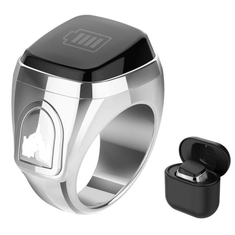 WESOKE® Metal Smart Counting Ring with Charging Case | Bluetooth Electronic Finger Counter | Digital Display Tally Tracker-image-6