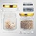 Folinstall 60 Pack Small Glass Jars with Lids, 1.5 oz Mini Honey Jars, Candle Jar for Candle Making for Gifts, Crafts, Spices, Wedding, Party Favors