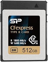 SP Silicon Power Silicon Power - Scheda di memoria CFexpress tipo B, 512 GB, fino a 1800 MB/s in lettura, scrittura sostenuta minima: 820 MB/s, SP512GBCFEB21V10
