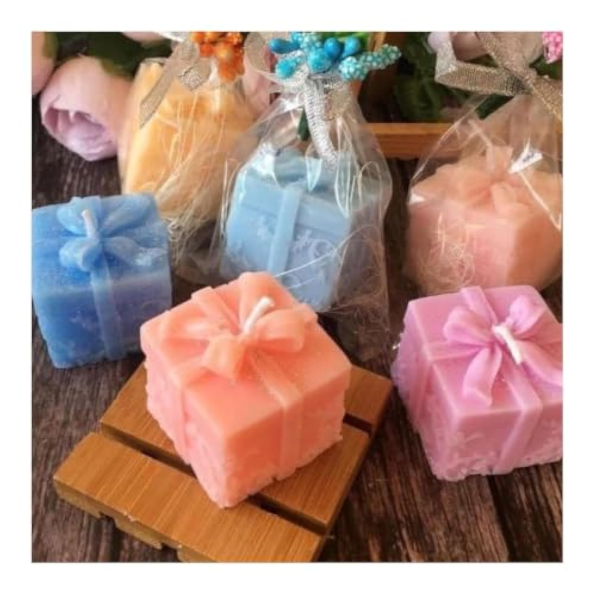 Gift Box Shape Decorative Candle, Unique Scented Gift