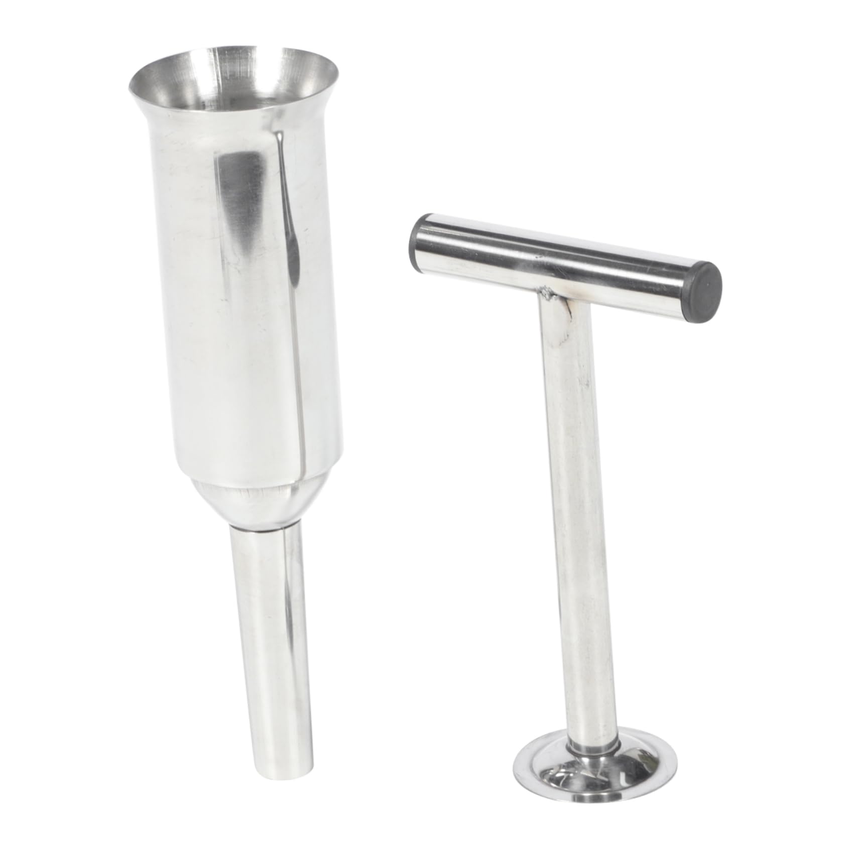 Cabilock 1pc Stainless Steel Sausage Stuffer Manual Meat Filler for Homemade Sausage Compact for Easy Carrying for Restaurant and Hotel Use