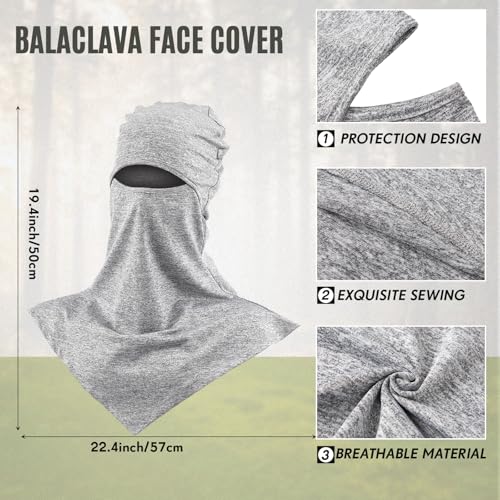 Image of SATINIOR 3 Piece Balaclava Face Cover Sun Protection Neck Cover Summer Balaclava for Men Women Outdoor Sports UV Protector