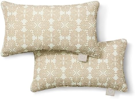 Martha Stewart Tulum Indoor Outdoor Decorative Lumbar Pillow 2-Pa...