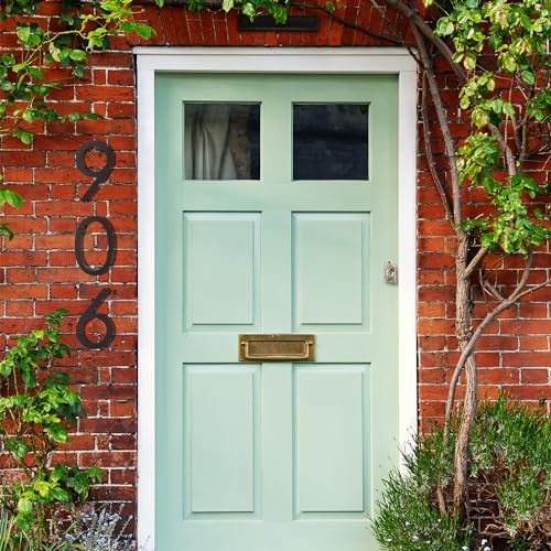 8 Inch House Numbers For Outside Modern Metal Large,Black House numbers Outdoor Matte Black Floating Flush Mount Aluminum Home Address Numbers 0 - Image 3