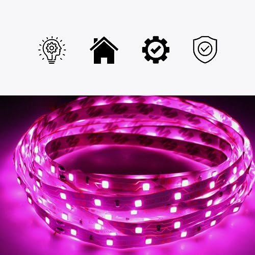 Tira de luz LED de 0.5 metros color rosa miniatura 4