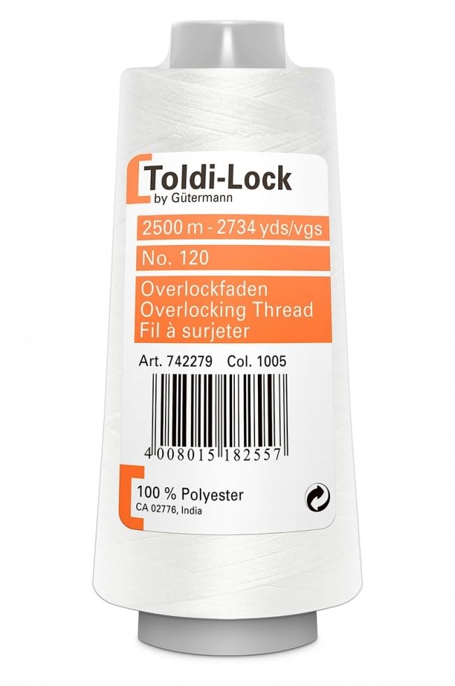 Gutermann Toldi Lock Overlocking Sewing Thread 2500m 1005 - Each