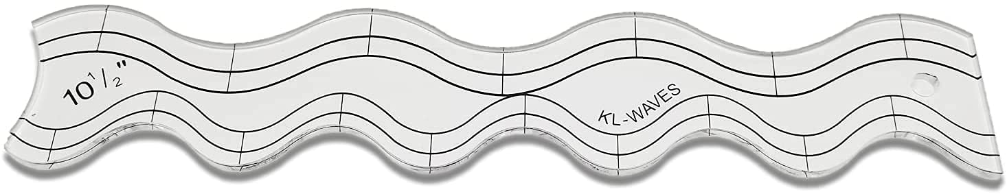 Clear 1Pcs Quilting Ruler And Template Wave Quilter's Ruler For Domestic Sewing Machine #Kl-Waves