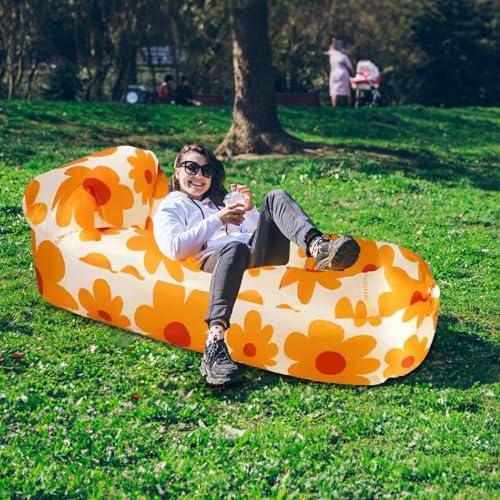 Blow up couch beach lounger imperméable pour camping et parc public - 3