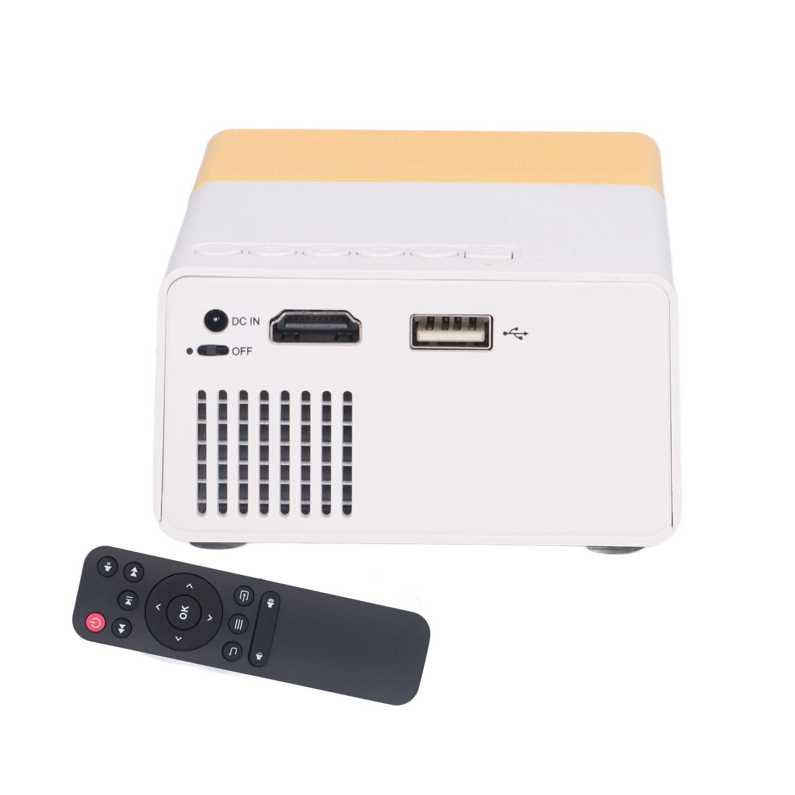 Zunate Mini Proiettore, Proiettore Tascabile Portatile Home Theater Movie Projector, per iOS, per Android, per PS, Laptop, Set Top Box, Fotocamere, Dischi U, AV, USB, HDMI(EU)