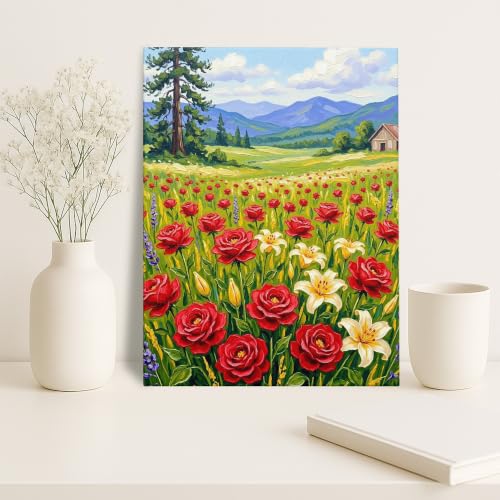 Lienzo de paisaje primaveral para decorar una sala de estar moderna 5