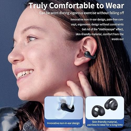 Image of Techking 15 Years Warranty Bone Conduction Bluetooth 5.3 Open-Ear Clip Headphones | Ultra-Light Wireless Earbuds for Sports, Travel & Daily Use | Secure Fit & HD Sound