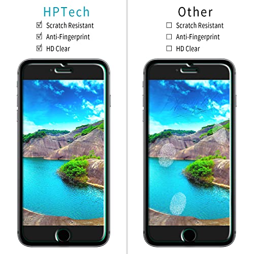 Hptech (2 Pack) Tempered Glass For Iphone Se 3, Se 2022, Iphone Se 2, Se 2020 Screen Protector, Anti Scratch, Bubble Free, Case Friendly #TOP1
