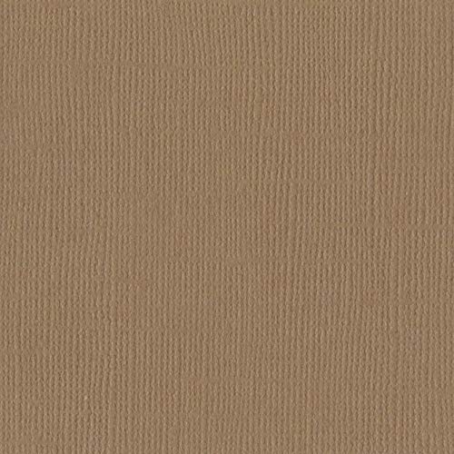 BazzillFAWN 12x12 Textured Cardstock | 80 lb Soft Tan Colored Scrapbook Paper | Premium Card Making and Paper Crafting Supplies | 25 Sheets per Pack