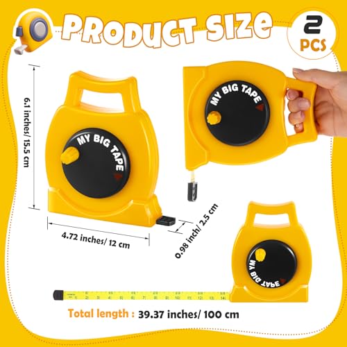 Pack de 2 Cintas Métricas Retráctiles para Niños miniatura 2