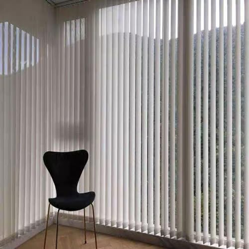 Miniatura 4 de Fengshouu Cortina Lamas Verticales,Persianas Venecianas Opaca De Tela De Poliéster,Persianas Opacas 60 ,Para Puerta Corredera Ventana Francés,Con Accesorios,Personalizable,Ancho X Alto 180cm X 200cm