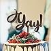 Yay! Décoration de gâteau en bois pour mariés et mariés - Pour gâteau de mariage - Marron - Citation d'amour amusante