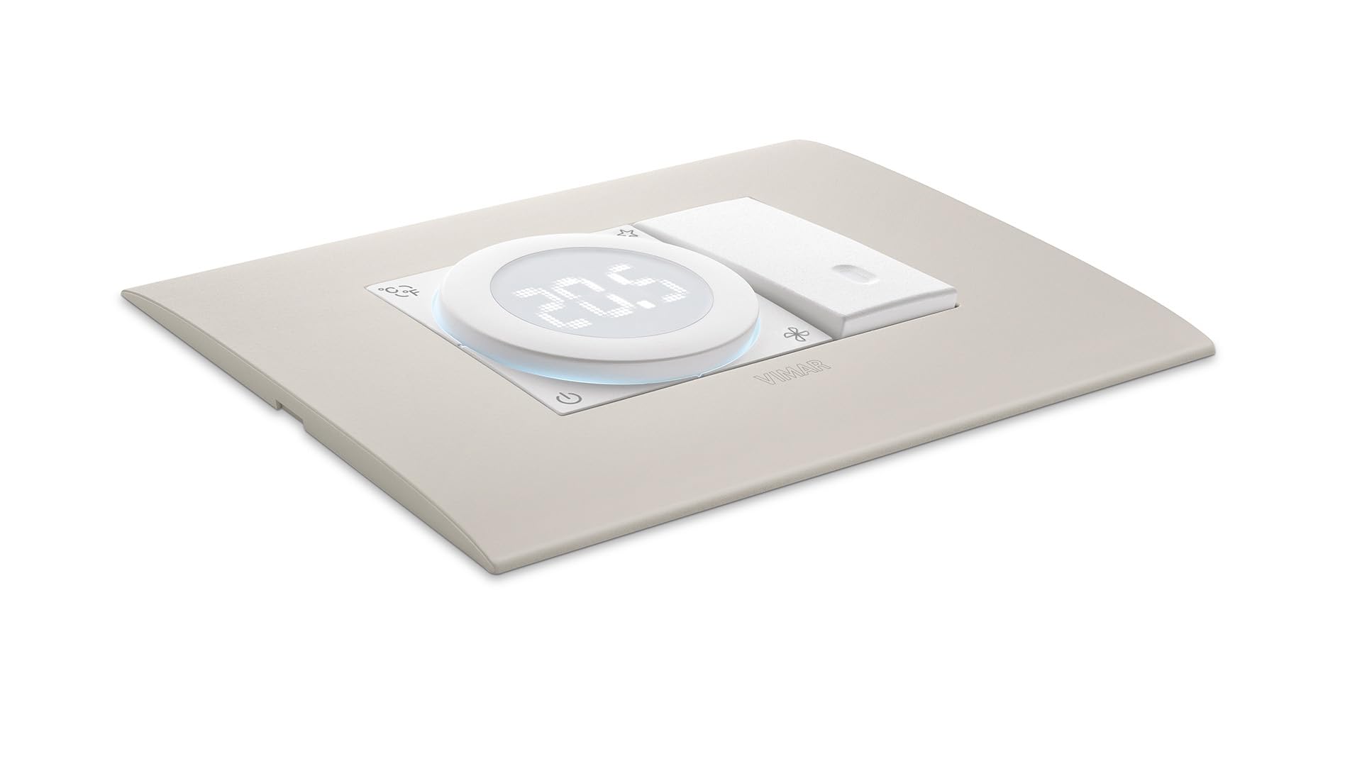 Vimar 02974.B Termostato IoT a rotella, compatibile con Alexa, Google Home e IFTTT, retroilluminazione regolabile, ingresso sensore esterno, da completare con placche Eikon, Arké, Plana, Idea
