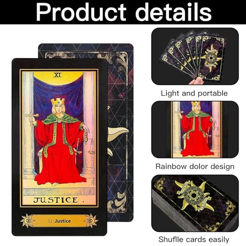 DMZK Tarot Cards 78 Tarjetas Mini Portátil para Fiesta