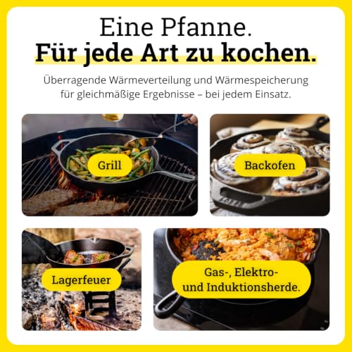 Lodge Classic Gusseisenpfanne Ø26 H: 5,1 cm, bereits eingebrannt – Ansicht 6