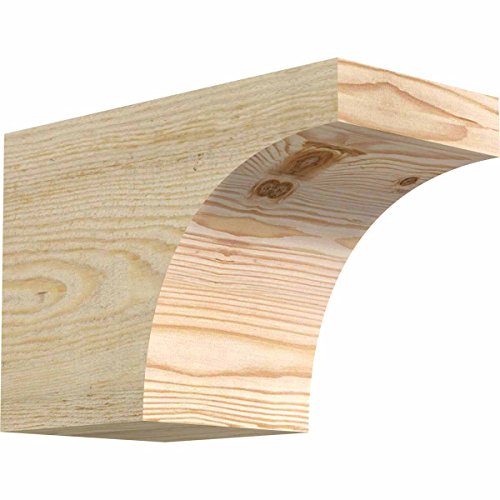 Ekena Millwork RFT06X08X12HUN00RDF Huntington Rough Sawn Rustic Wood Rafter Tails' 6"W x 8"H x 12"L, Douglas Fir