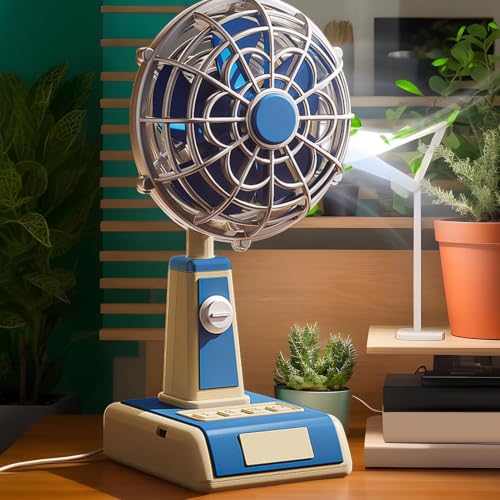 Ventilateur de table rechargeable portable portable à 3 vitesses pour bureau - 4