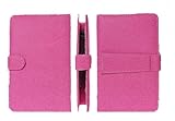 (Pink) 9.7 Inch Leather Keyboard Kick Stand Case + HSINI Touch Screen Stylus Pen for Android Tablet Epad Apad - Pink