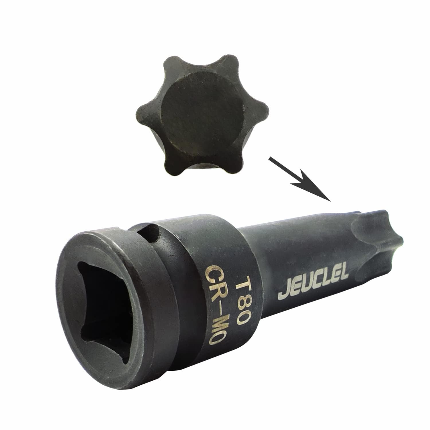Amazon.com: JEUCLEL T80 Torx Star 6 Point Impact Bit Socket