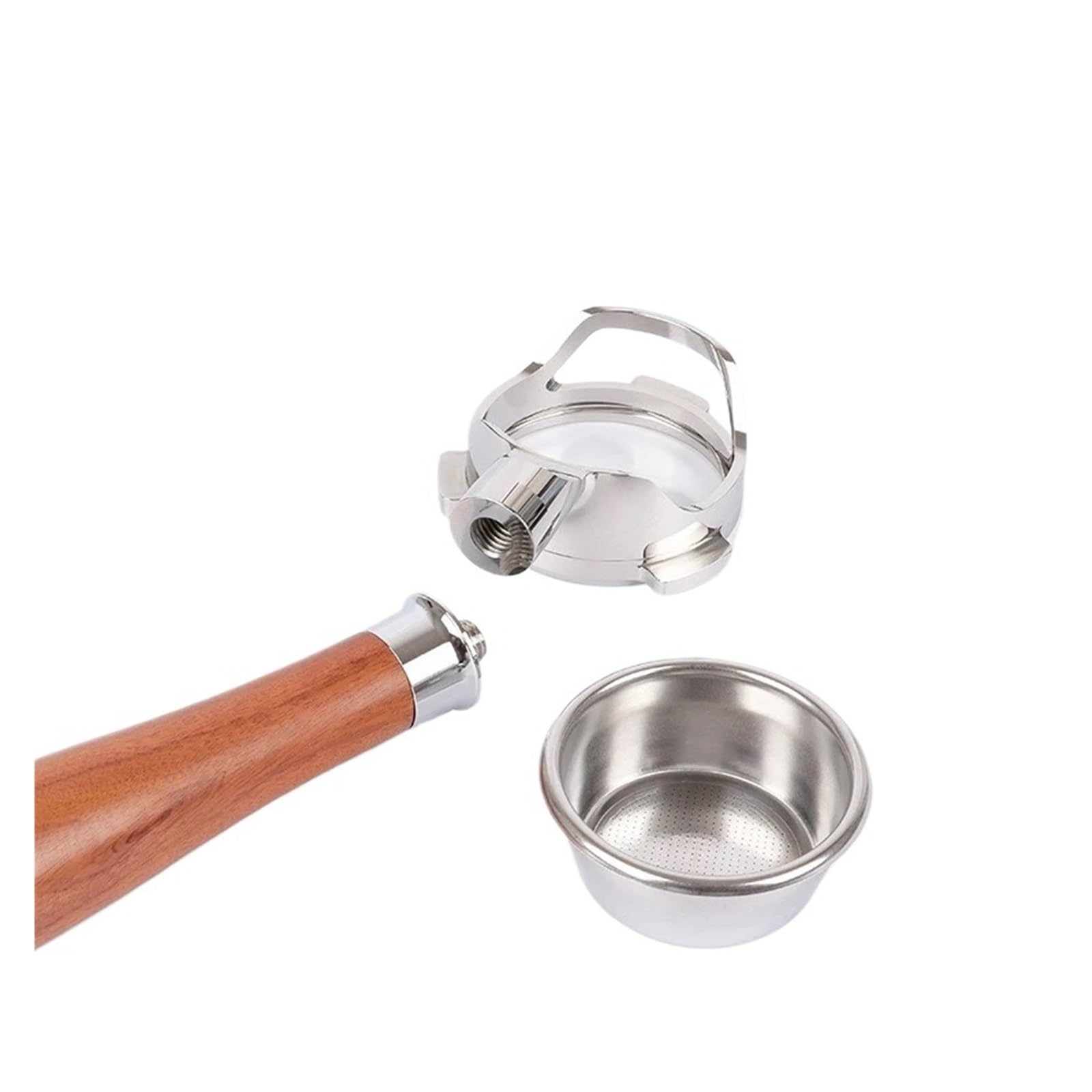 Filtro de café de acero inoxidable de 54 mm para portafiltro Breville 878/870/880 sin fondo, mango de extracción mejorado y accesorio de repuesto compatible