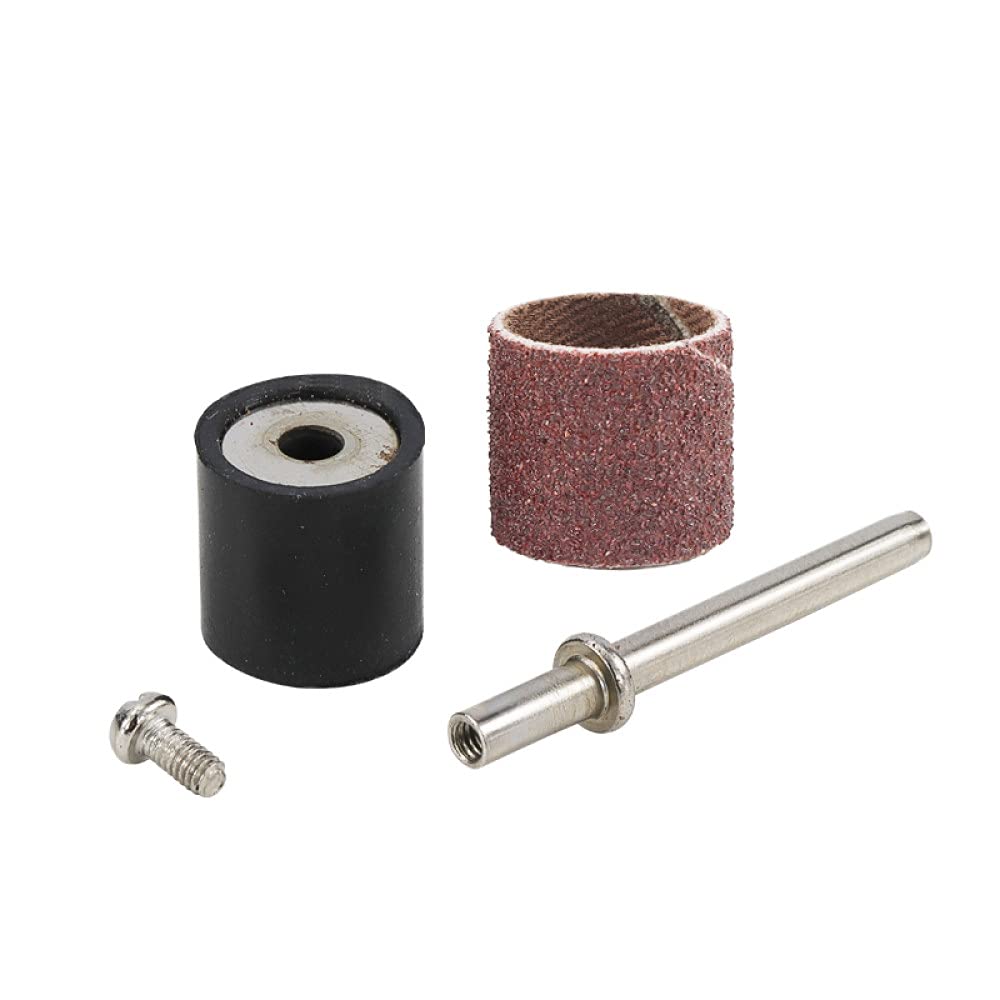 Schleifmaschine Schleiflamellenschleifer, ing Drum Kit Körnung 80 120 180 for elektrischen Mini-Winkelschleifer Braun Schwarz 102 Stk(102PCS,80)