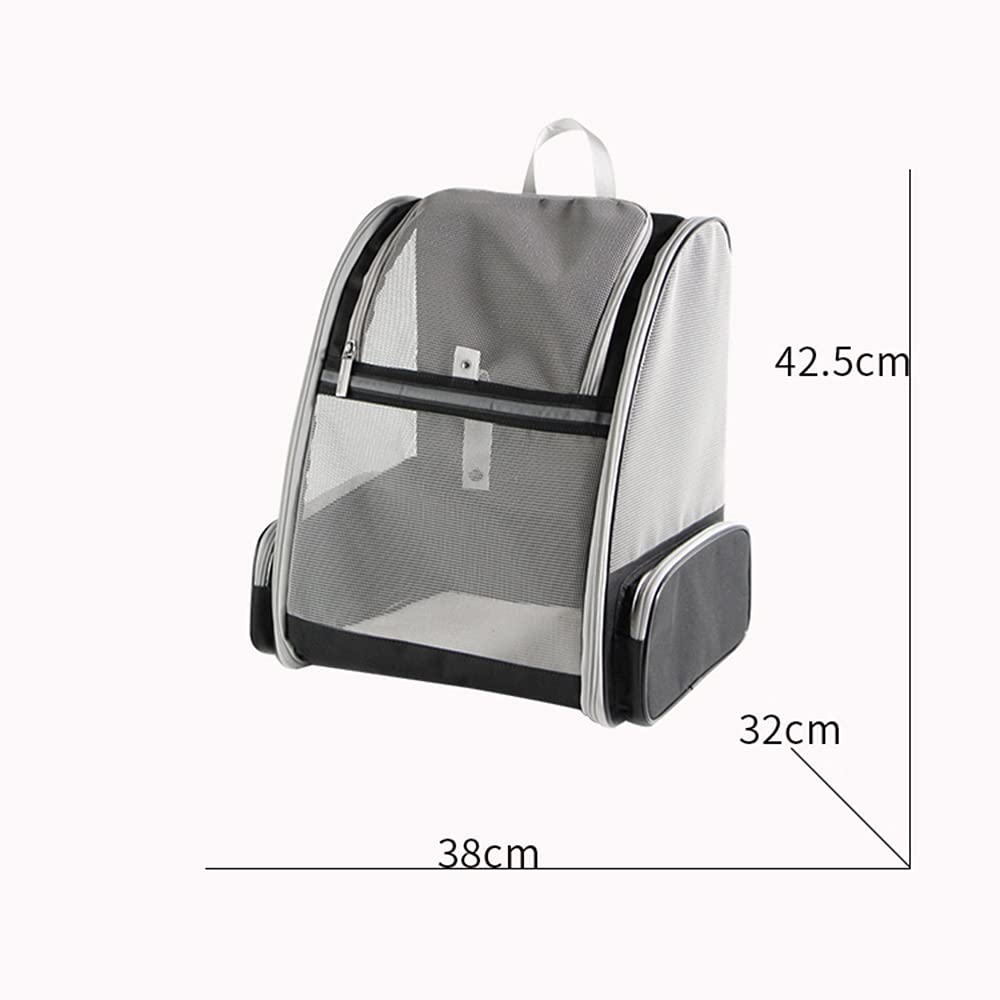 MENG Borsa da Trasporto per Cani Gatti Traspirante Zaino per Animali Domestici Portatile Zaino Trasportino Pieghevole per Viaggio Campeggio, Carico Massimo 10 kg