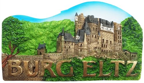 Imán refrigerador 3D Burg Eltz Alemania souvenir miniatura 1