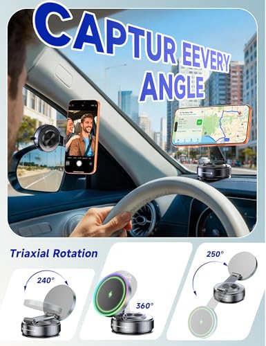 visnfa K5S MagSafe Wireless Charging Car Mount — view 7