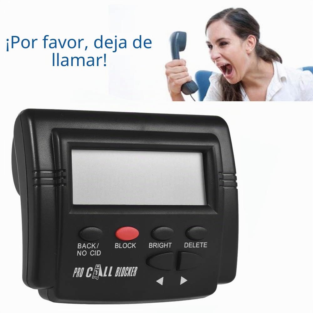 CT-CID803 Caller ID Box Call Blocker Detenga las llamadas molestas Dispositivos Pantalla LCD de llamada con 1500 números de capacidad stoping Todas las llamadas frías para teléfonos fijos